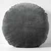Luxury Velvet 55cm Round Filled Cushion Charcoal