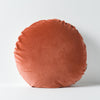 Luxury Velvet 55cm Filled Round Cushion Brandy