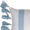 Jacquard Stripe 30x50cm Filled Cushion Sky Blue