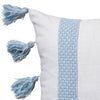 Jacquard Stripe 50x50cm Filled Cushion Sky Blue
