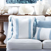 Jacquard Stripe 50x50cm Filled Cushion Sky Blue