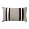 Linen Duo 30x50 Cushion Black