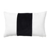 Linen Velvet Stripe 30x50cm Filled Cushion White