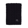 Paloma Cable Knit 130x170cm Throw Rug Black