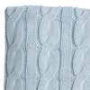 Paloma Cable Knit 130x170cm Throw Rug Sky Blue