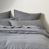 Ravello Linen Quilt Cover Range Charcoal