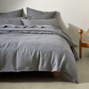 Ravello Linen Quilt Cover Range Charcoal