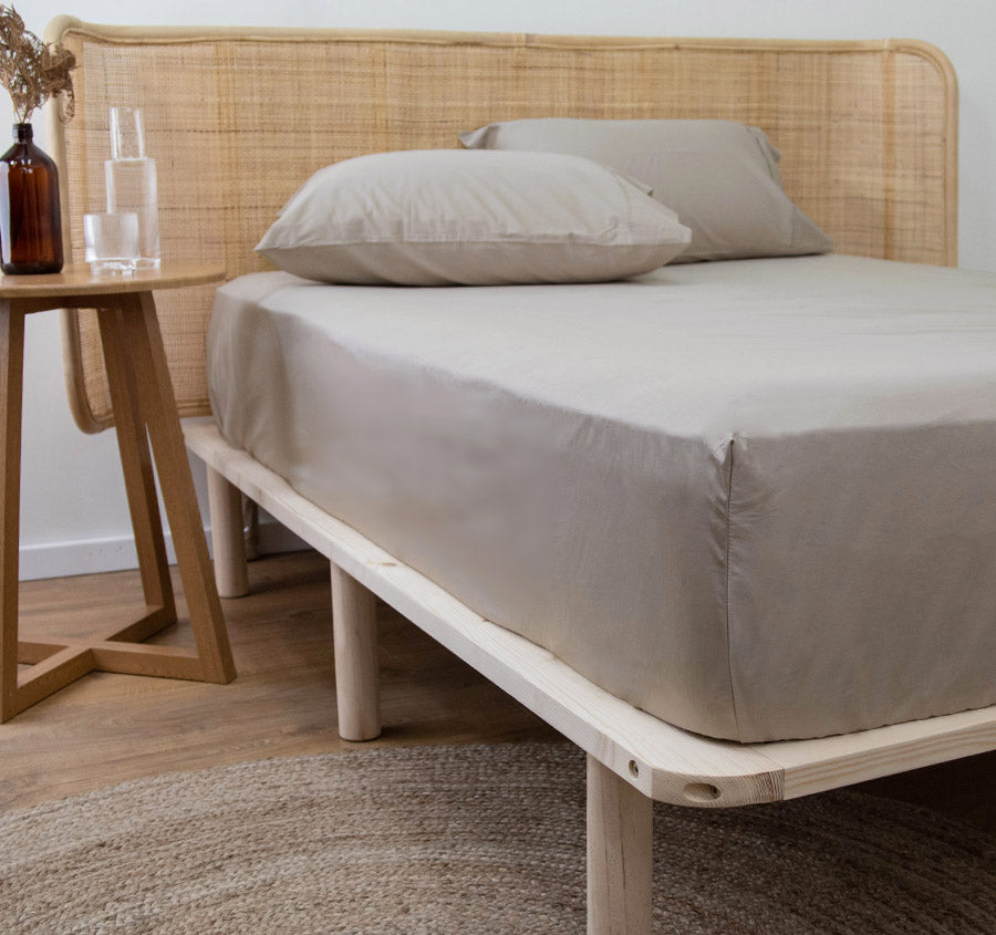 Bamboo Eco 400THC Cotton Mega Fitted Sheet Range Stone