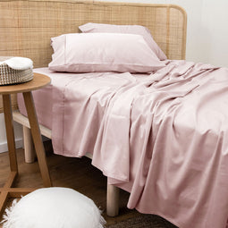 Bamboo Eco 400THC Cotton Sheet Set Range Blush
