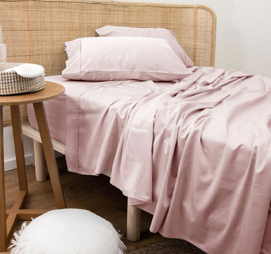 Bamboo Eco 400THC Cotton Mega Sheet Set Range Blush