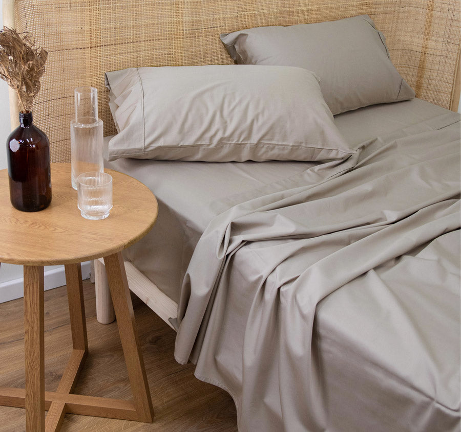 Bamboo Eco 400THC Cotton Mega Sheet Set Range Stone