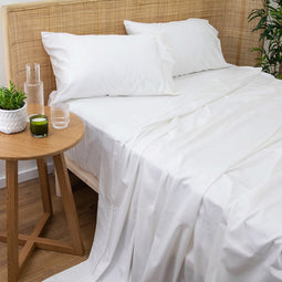 Bamboo Eco 400THC Cotton Mega Sheet Set Range White