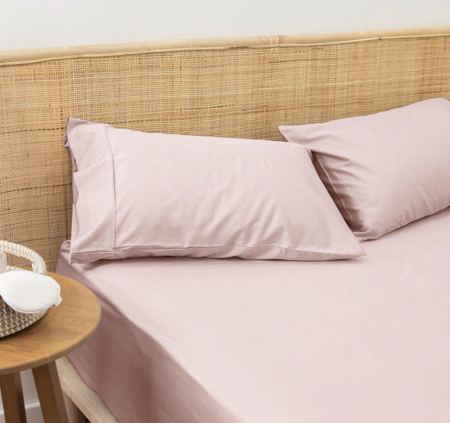 Bamboo Eco 400THC Standard Pillowcase Pair Blush