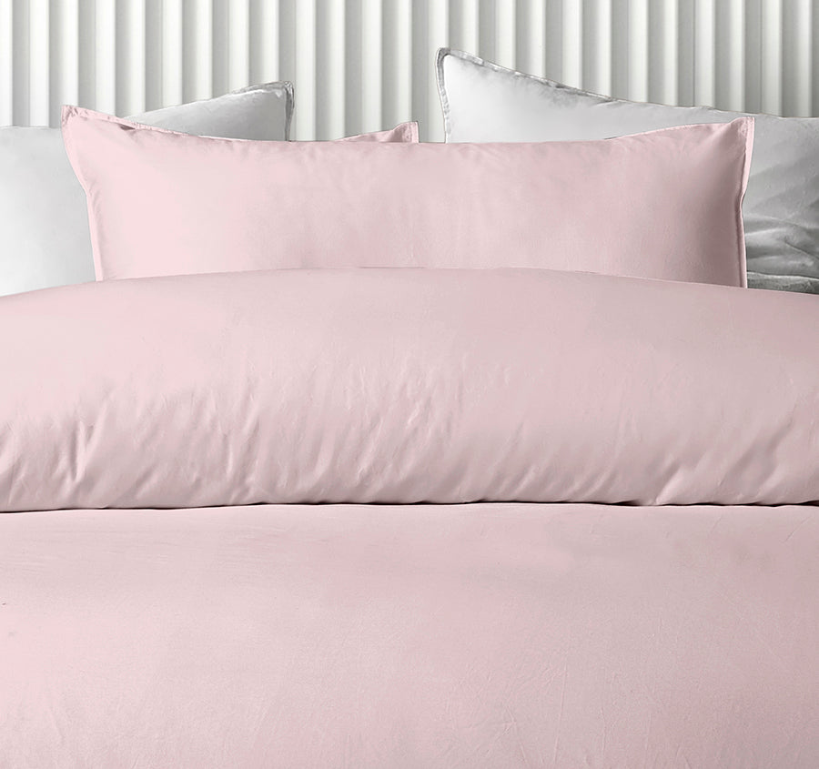 Bamboo Eco 400THC Cotton Quilt Cover Set Range Blush