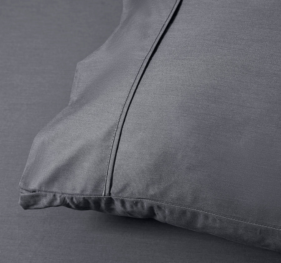 Bamboo Eco 400THC Cotton Queen Pillowcase Charcoal