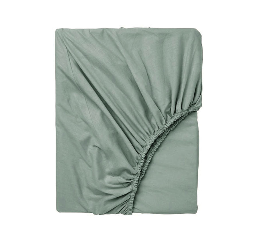 Bamboo Eco 400THC Cotton Mega Fitted Sheet Range Sage