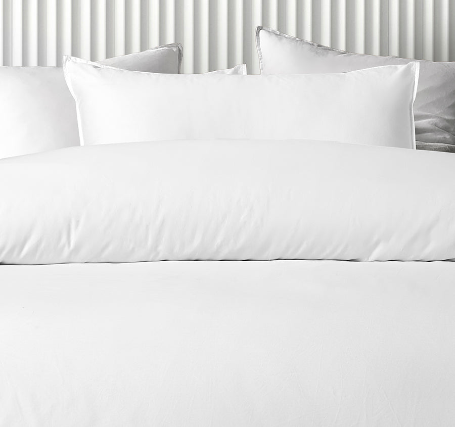 Bamboo Eco 400THC Cotton Quilt Cover Set Range White