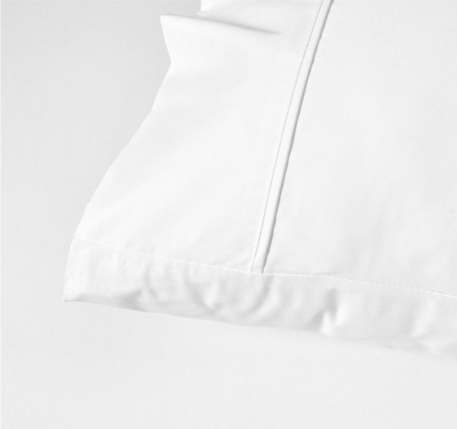 Bamboo Eco 400THC Cotton Queen Pillowcase White