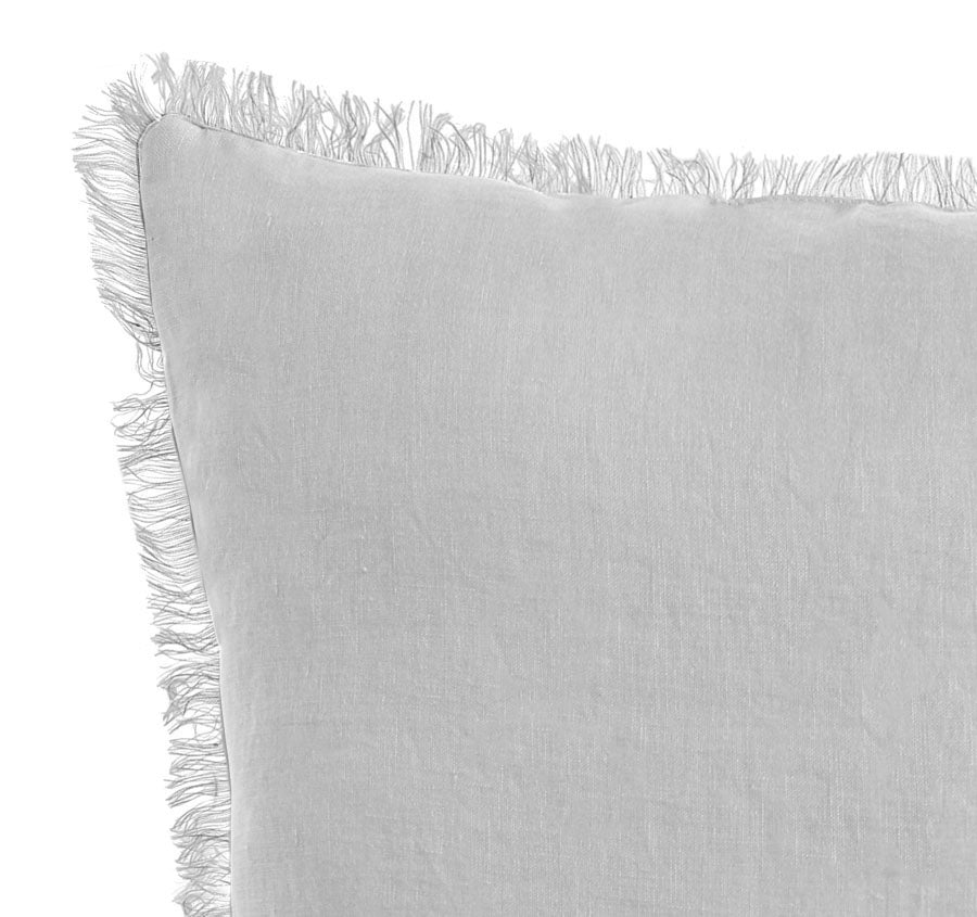 Stonewashed French Linen 55x55cm Cushion Dove Grey