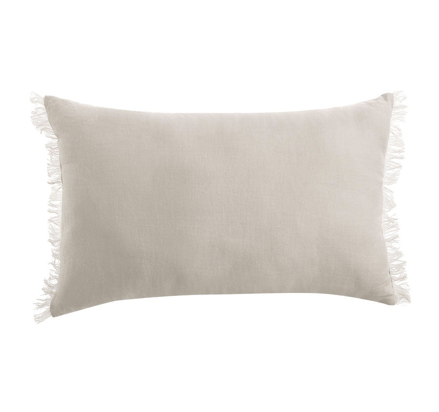 Stonewashed French Linen 35x55cm Cushion Natural