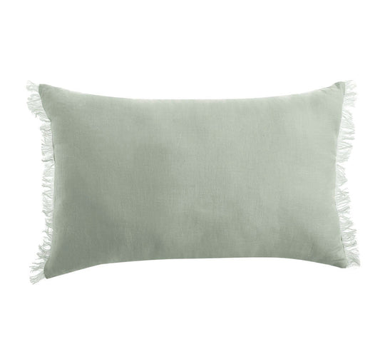 Stonewashed French Linen 35x55cm Cushion Sage