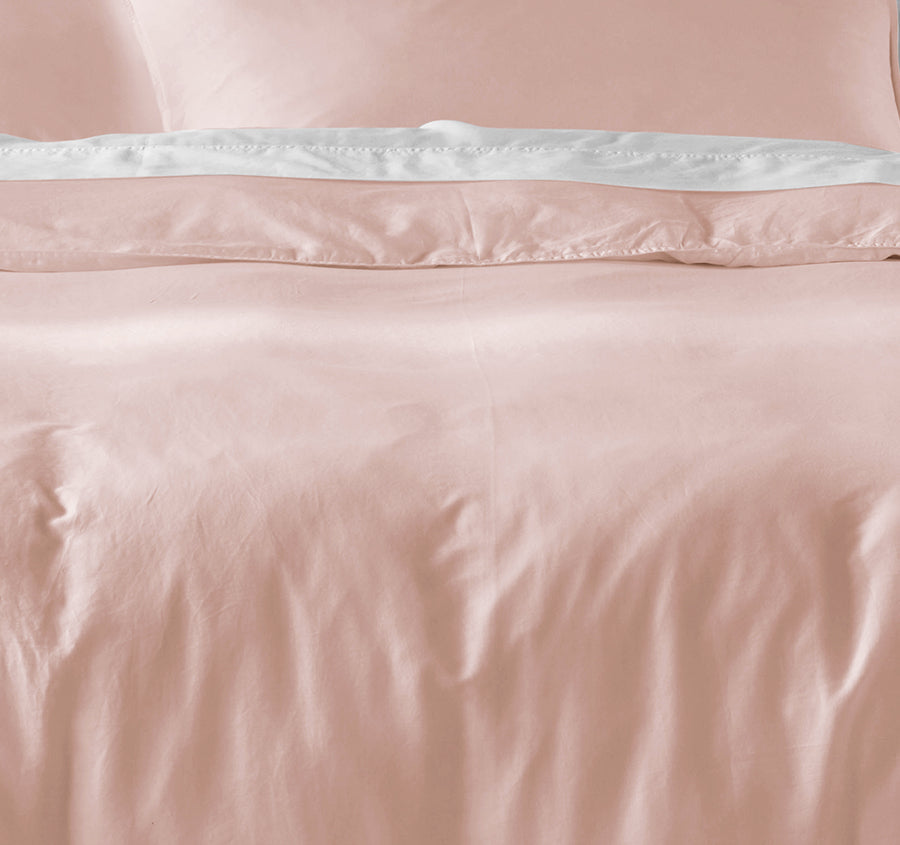 Drift Stonewashed Cotton Quilt Cover Set Range Blush Pink