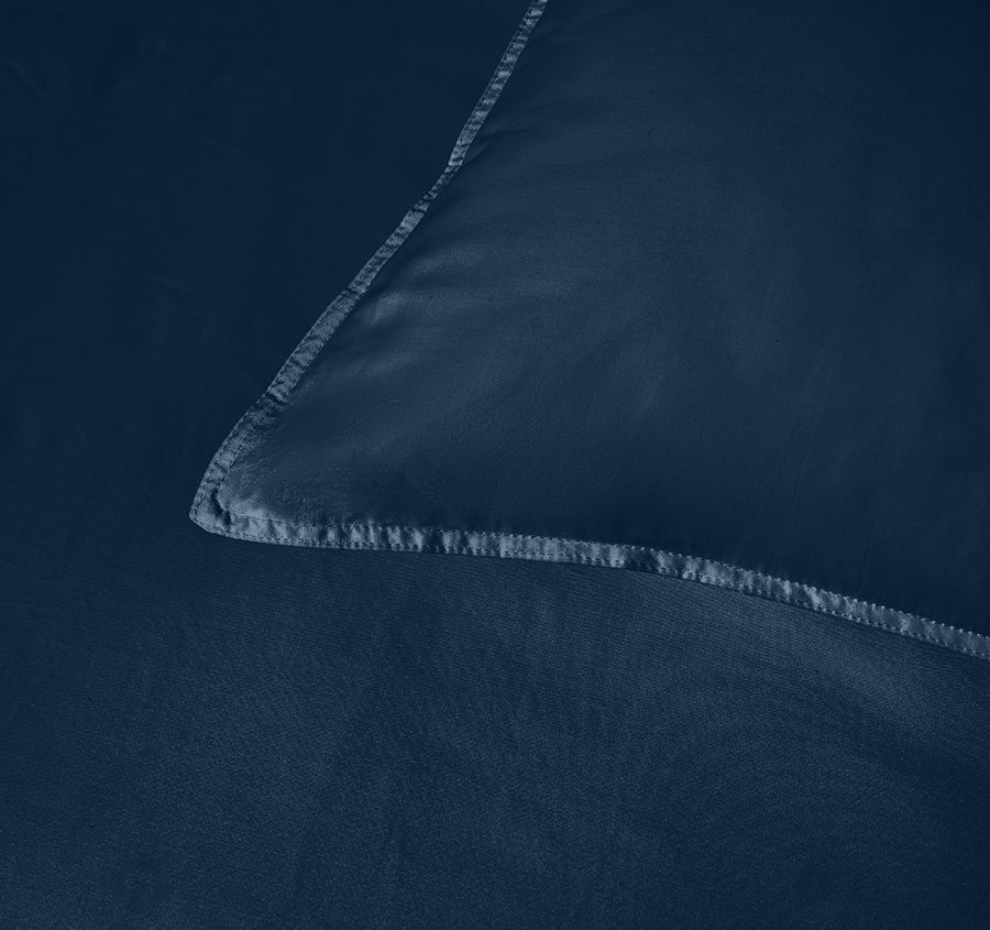 Drift Stonewashed Cotton Quilt Cover Set Range Denim Navy