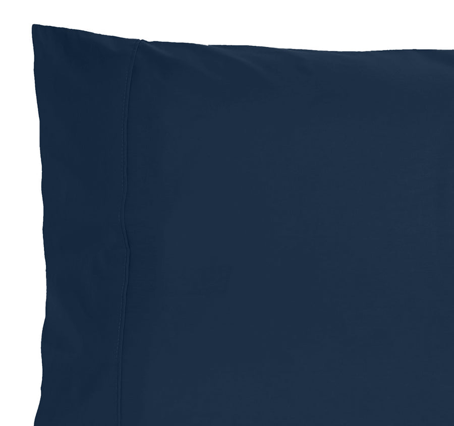Drift Stonewashed Cotton Standard Pillowcase Pair Denim Navy