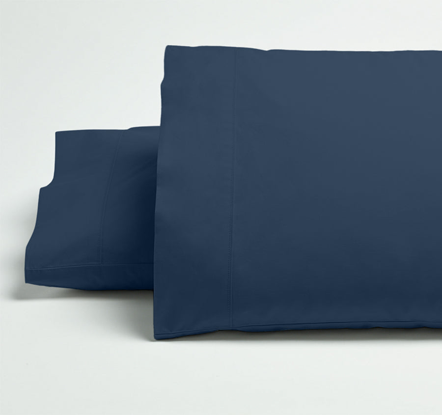 Drift Stonewashed Cotton Standard Pillowcase Pair Denim Navy