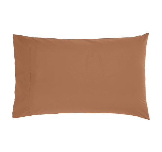 Drift Stonewashed Cotton Standard Pillowcase Pair Earth Clay