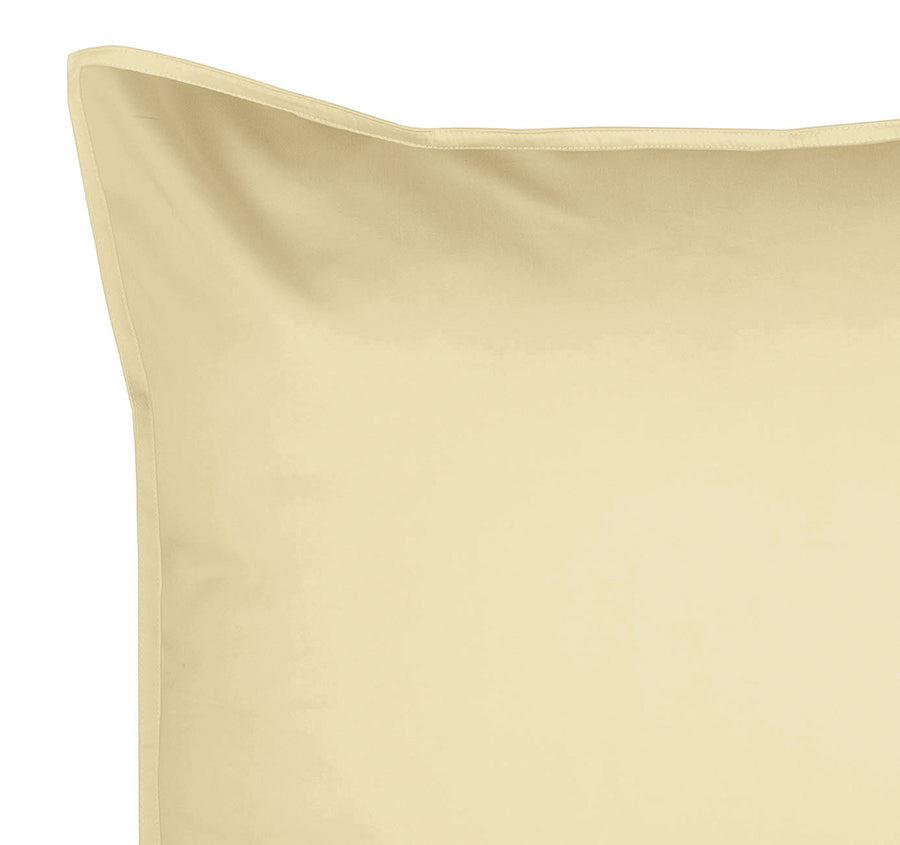 Drift Stonewashed Cotton European Pillowcase Lemon Yellow