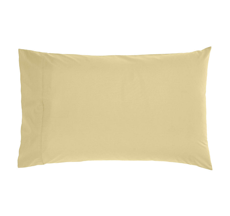 Drift Stonewashed Cotton Standard Pillowcase Pair Lemon Yellow