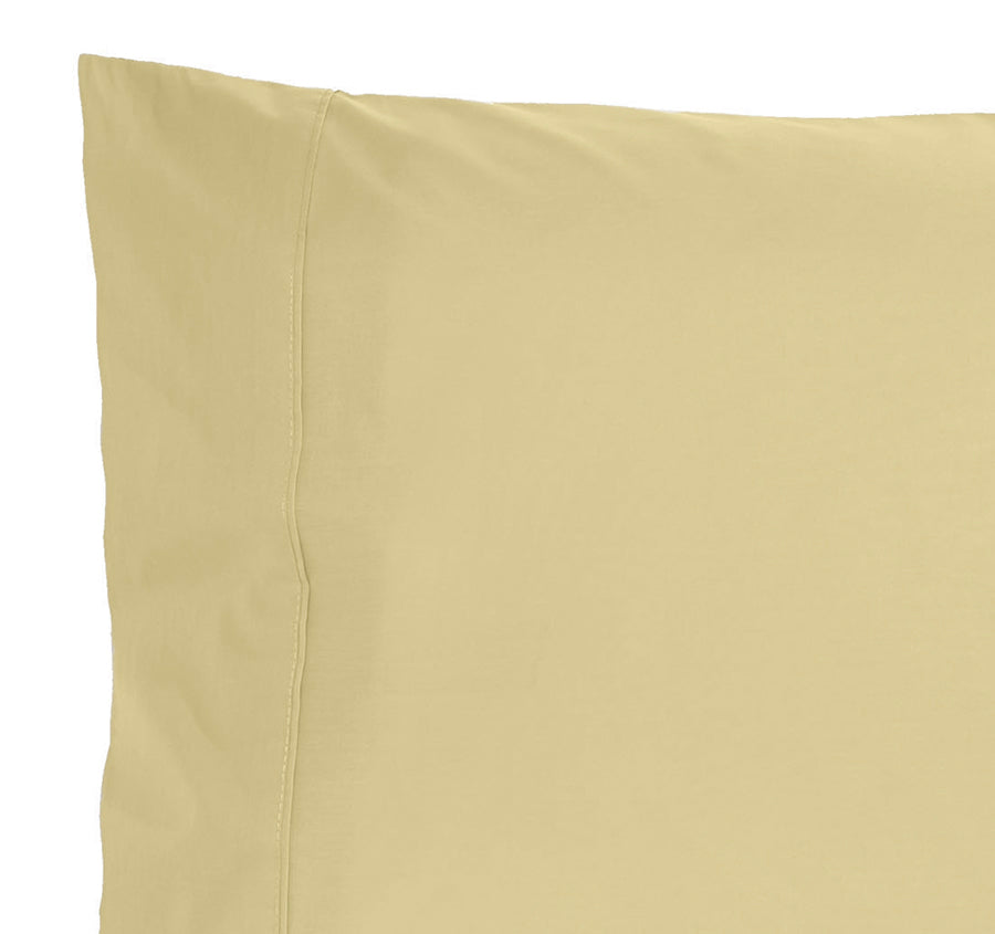 Drift Stonewashed Cotton Standard Pillowcase Pair Lemon Yellow