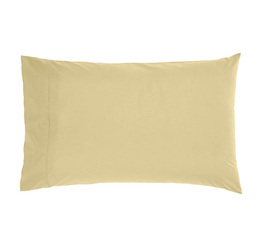 Drift Stonewashed Cotton Standard Pillowcase Pair Lemon Yellow