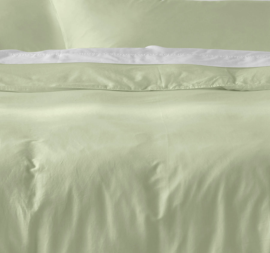 Drift Stonewashed Cotton Quilt Cover Set Range Wild Sage