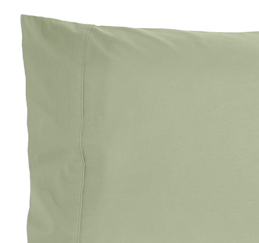 Drift Stonewashed Cotton Standard Pillowcase Pair Wild Sage