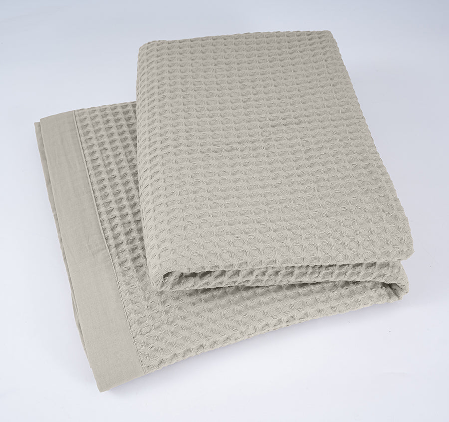Haven Cotton Waffle Blanket Range Driftwood Linen