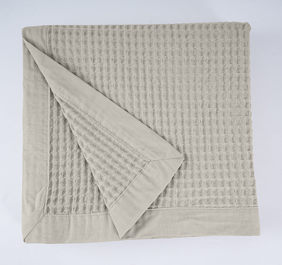 Haven Cotton Waffle Blanket Range Driftwood Linen