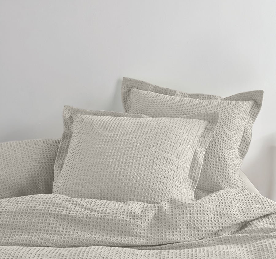 Haven Cotton Waffle European Pillowcase Driftwood Linen