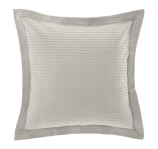 Haven Cotton Waffle European Pillowcase Driftwood Linen