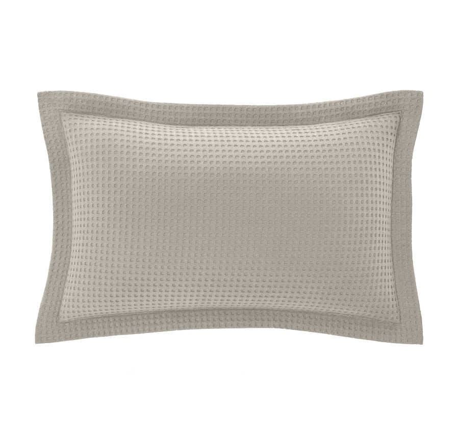 Haven Cotton Waffle Standard Pillowcase Pair Driftwood Linen