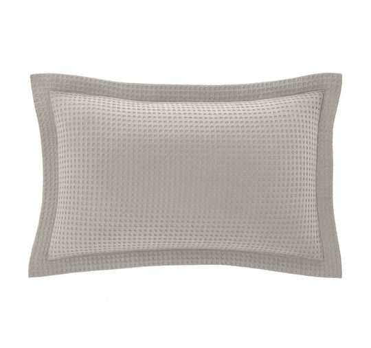 Haven Cotton Waffle Standard Pillowcase Pair Driftwood Linen