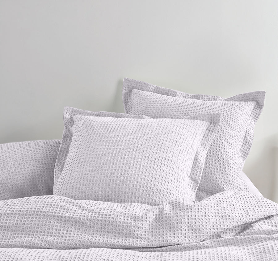 Haven Cotton Waffle European Pillowcase Pure White