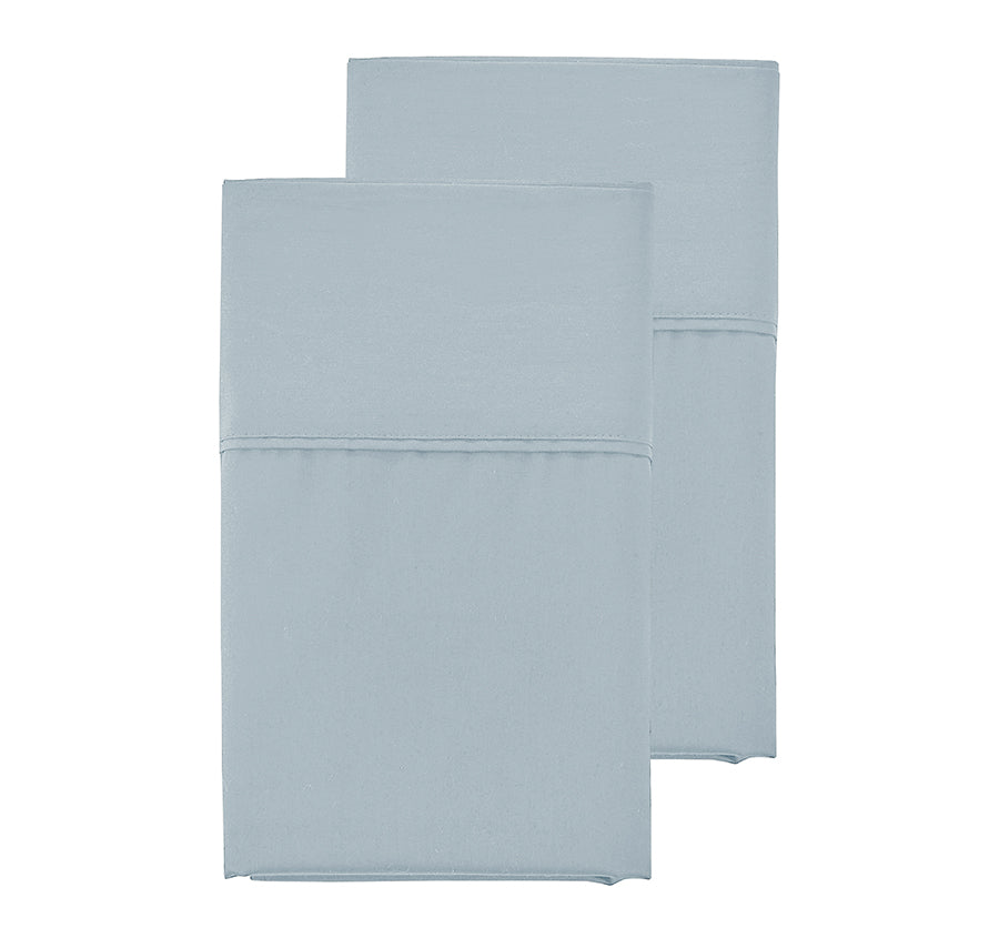 Oxford 300TC Crisp Cotton Percale Fitted Combo Set Range Breeze Blue