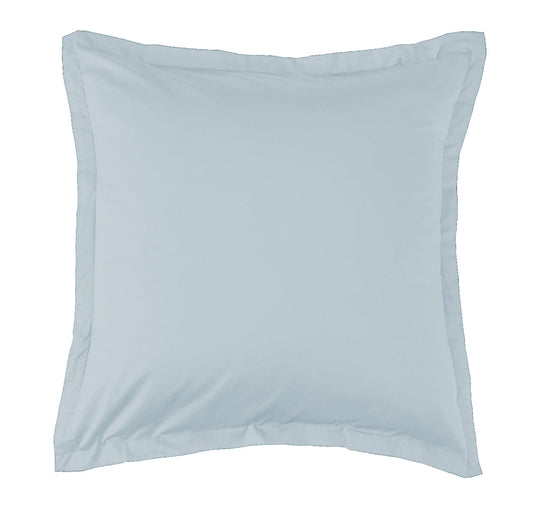Oxford 300TC Crisp Cotton Percale Tailored European Pillowcase Breeze Blue