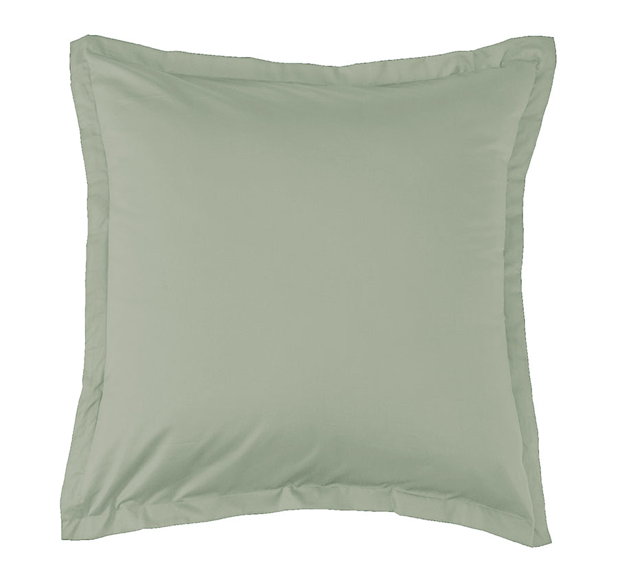 Oxford 300TC Crisp Cotton Percale Tailored European Pillowcase Leafy Sage