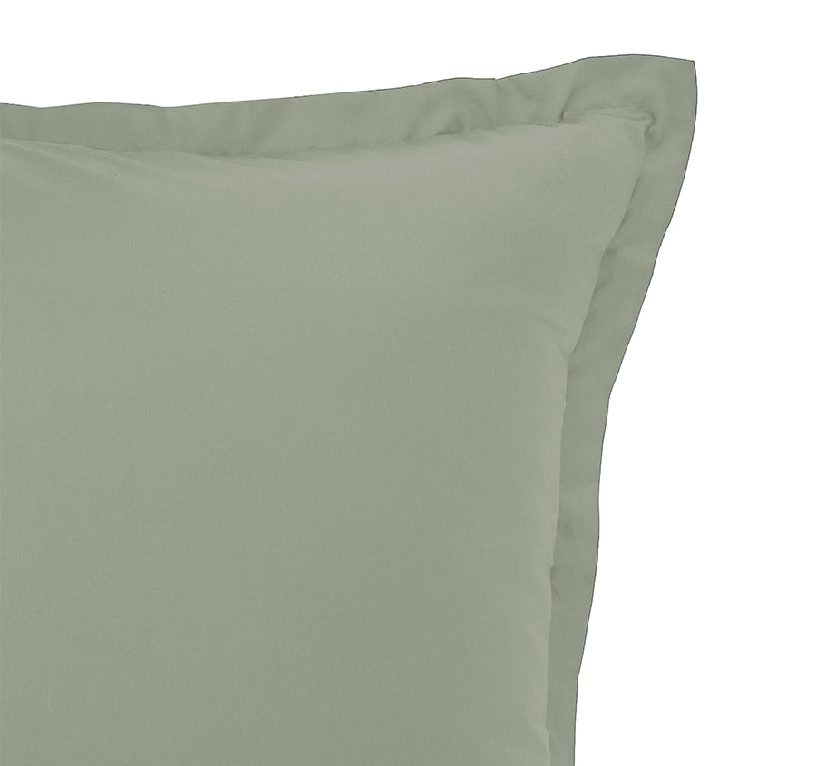 Oxford 300TC Crisp Cotton Percale Tailored European Pillowcase Leafy Sage