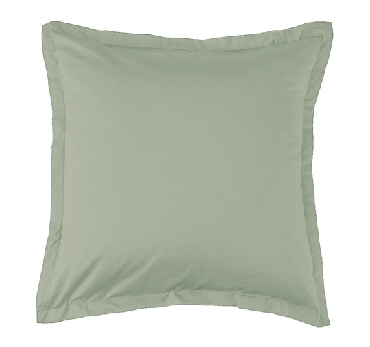 Oxford 300TC Crisp Cotton Percale Tailored European Pillowcase Leafy Sage