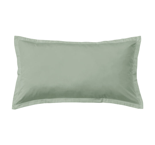Oxford 300TC Crisp Cotton Percale Tailored King Pillowcase Leafy Sage