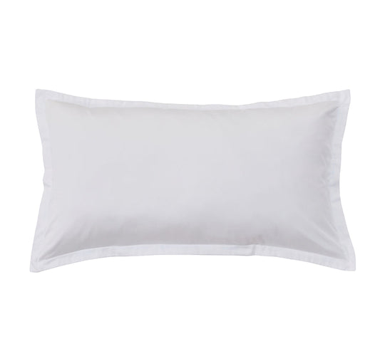 Oxford 300TC Crisp Cotton Percale Tailored King Pillowcase Pure White